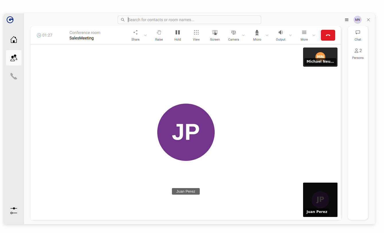 Active video conference